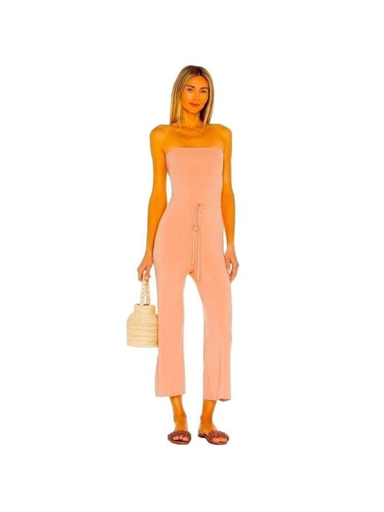 Lovers + Friends Pants - Lovers + Friends Pink Strapless Jumpsuit